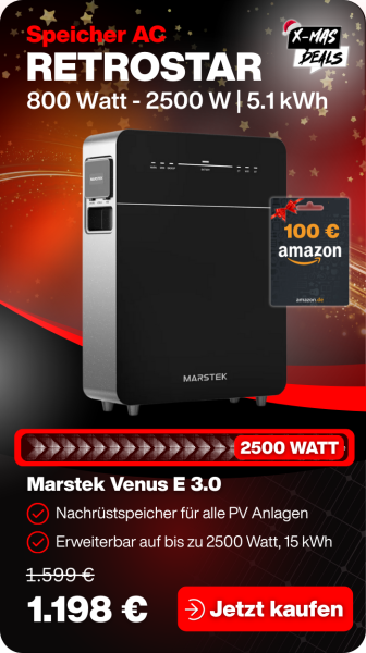 Marstek Venus E 5120 Wh AC Balkonkraftwerk Speicher - JurSol Storage Retro